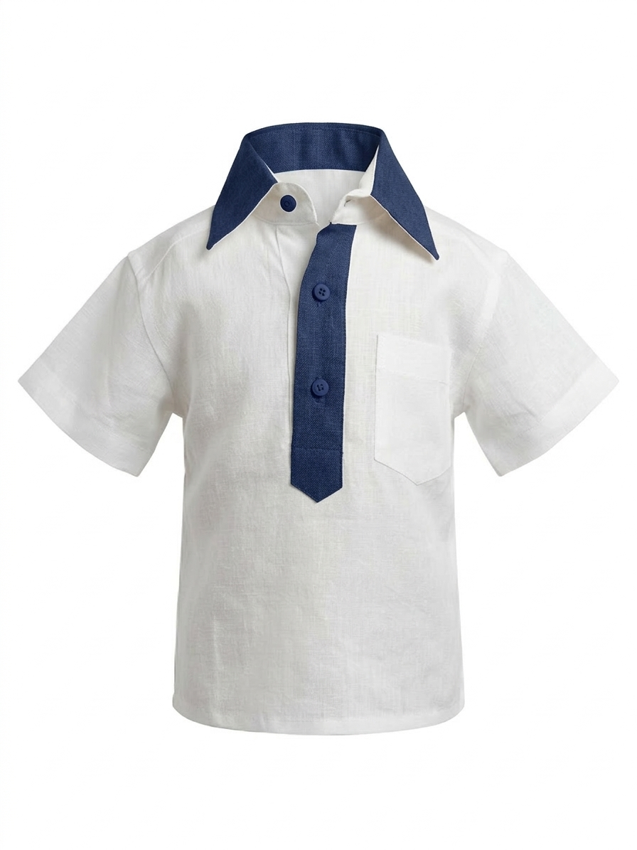 Camicia Polo Bicolore Bimbo M./C.