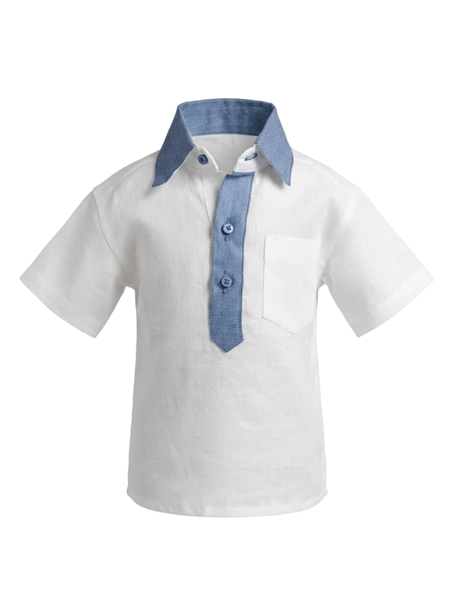 Camicia Polo Bicolore Bimbo M./C.