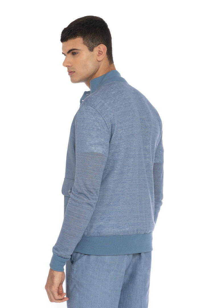 Bomber Jersay Bottoni Uomo