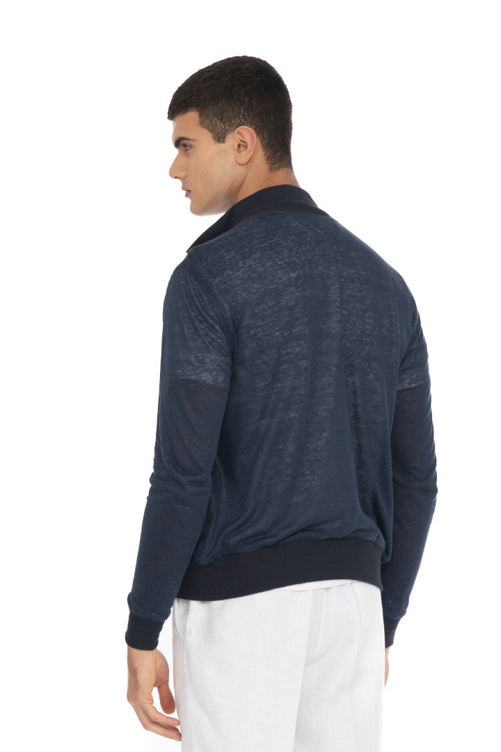 Bomber Jersay Bottoni Uomo