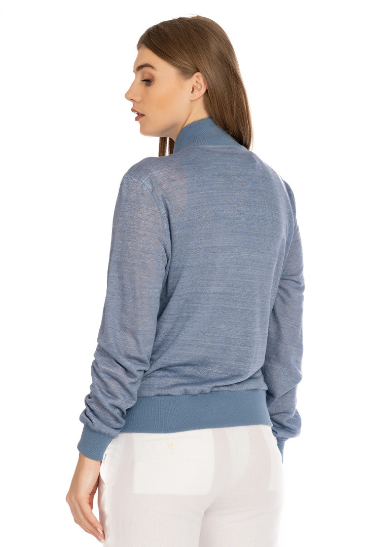 Bomber Jersay Zip Donna