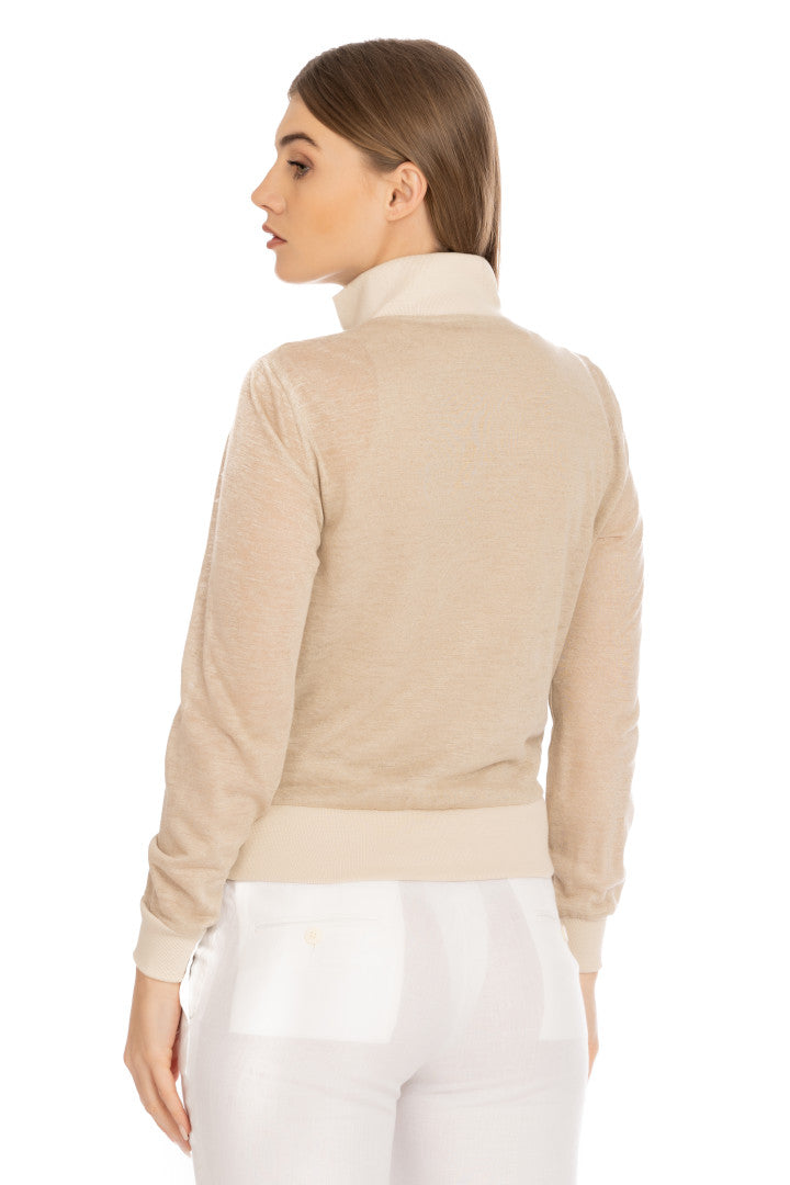 Bomber Jersay Zip Donna