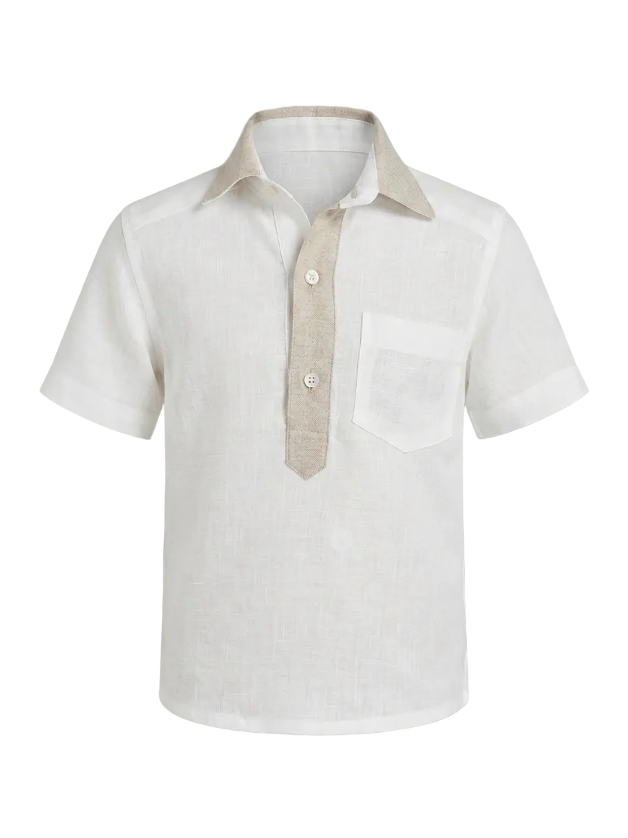 Camicia Polo Bicolore Bimbo M./C.