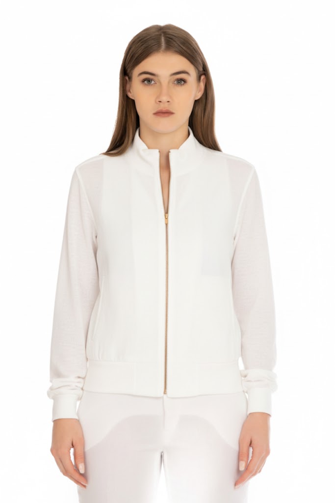 Bomber Jersay Zip Donna